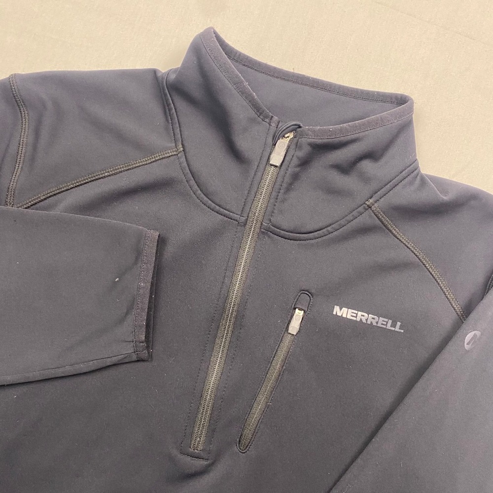 Merrell Quarter Zip Pullover Mens Large Fleece Jacket Outdoor Hiking Performance